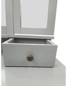 Zondo Masă de toaletă cu taburete Galway NEW (gri + argintiu). 1028896