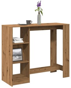 vidaXL Masă bar cu raft stejar artizanal 124x46x103,5cm lemn prelucrat
