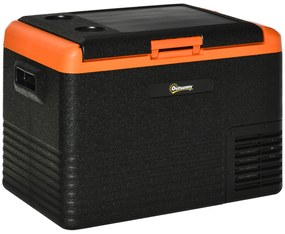 Outsunny Răcitor electric portabil 40L, frigider congelator cu mânere, 58,7L x 36,5l x 43,8Î cm portocaliu și negru | Aosom Romania