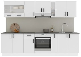 Set Bucatarie Karo V21, Alb, Blat Thermo 28 mm, L 280 cm