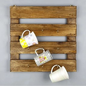 Raft organizator din lemn, seria wood Homs, 45 x 45 x 5 cm,700202