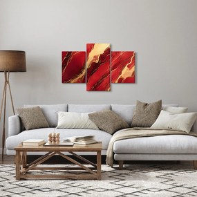 Tablou - Marmură roșu-auriu (90x60 cm)