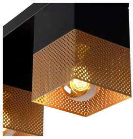 Plafonieră Lucide 21123/03/02 RENATE 3xE27/40W/230V auriu/negru