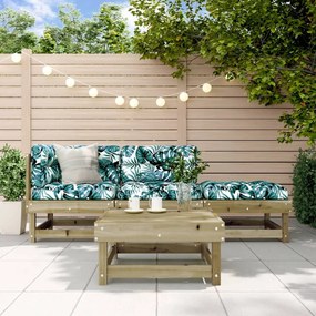 3186486 vidaXL Set mobilier relaxare de grădină, 4 piese, lemn de pin tratat
