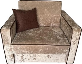 Fotoliu SAMY NEXT extensibil, cu lada de depozitare, stofa plusata bej , cadru metalic ,103x100x92 Catifea plusata, Bej