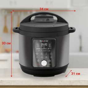 Instant Pot Duo Plus Whisper Quiet 112307901, 1000 W, 5.7 L, 9 programe, Start întârziat, Afișaj LCD, Negru