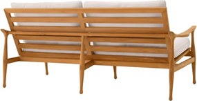 Canapea eleganta pentru exterior design LUX Manzo natur / flores off-white