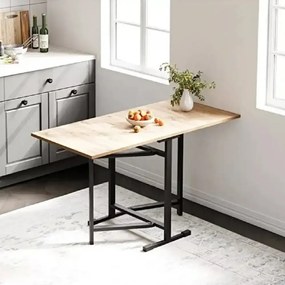 Masa Bucatarie pliabila cu roti Homs Nuc 120 x 80 x 74 cm