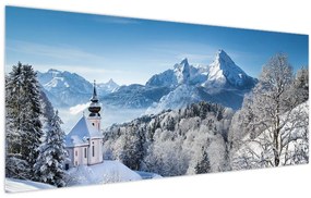 Tablou - Peisaj cu ninsoare (120x50 cm)