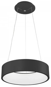 Lustra moderna neagra circulara cu led Chiara 3000k