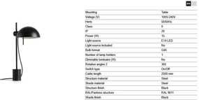 Veioza mobila directionabila MATILDA neagra