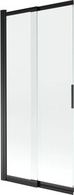 Mexen Fox paravan cadă de baie cu 2 panouri glisante 85 x 150 cm, transparent, negru - 891-085-002-70-00