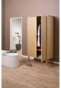 Șifonier în culoare naturală cu aspect de lemn de stejar 100x200x55 cm Langley – Actona