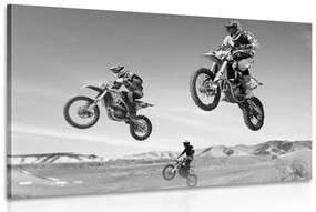 Tablou pentru motocicliști în design alb-negru