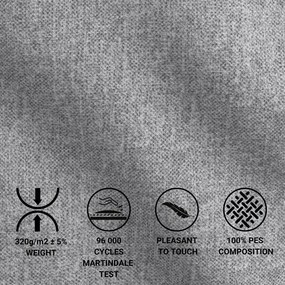 Pat matrimonial gri tapițat cu spațiu de depozitare cu somieră 200x200 cm Lounge L – Maison de Rêve