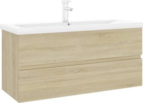 vidaXL Dulap cu chiuvetă încorporată, stejar sonoma, lemn prelucrat