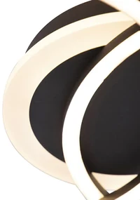 Plafoniera de design neagră cu LED inclus, cu 3 trepte de dimmer - Veni