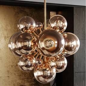 Lustra suspendata cu 13 globuri sticla, Kyoto 427-36-VPB-CE HVL