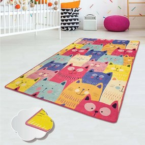 Covor Chilai Home 876CHL1132, 140x190 cm, Fire de catifea antibacteriene, Multicolor