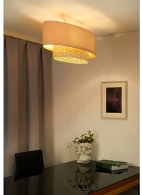 Lustră aplicată Duolla DOUBLE OVAL RATTAN 2xE27/15W/230V crem/ratan
