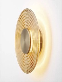 Aplica LED moderna design decorativ NOUS alama aurie/chihlimbar