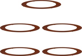 vidaXL potrivit pentru inele de copac plat 5 pcs Maro Ø90 / 120 cm