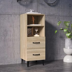 812369 vidaXL Servantă, stejar sonoma, 34,5x34x90 cm, lemn compozit
