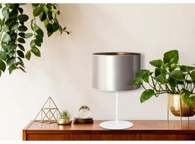 Lampă de masă Duolla CANNES 1xE14/15W/230V d. 20 cm argintiu/cupru/alb