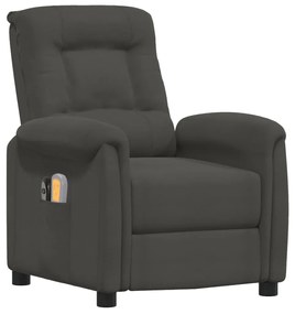 3098592 vidaXL Fotoliu de masaj electric, gri închis, microfibră