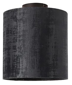 Lămpi de tavan negru mat catifea negru 25 cm - Combi