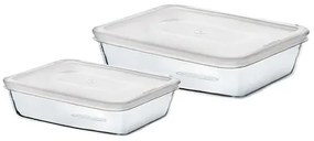 Pyrex Set de recipiente din sticlă 2 buc., 1,5 l +2,6 l