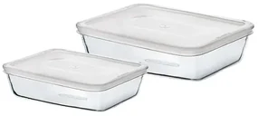 Pyrex Set de recipiente din sticlă 2 buc., 1,5 l +2,6 l