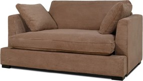 Fotoliu maro deschis cu tapițerie din catifea reiată Mobby – Scandic