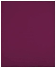vidaXL Cearșaf de pat cu elastic, bordo, 180x200 cm, bumbac