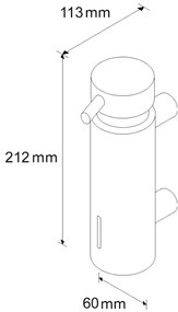 Dozator de sapun lichid de perete, 300 ml, cromat