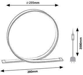 Lampă LED de masă Rabalux 74210 AZULA LED/5W/230V 4000K negru