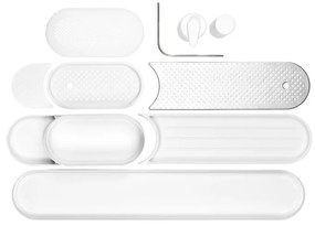 Organizator chiuveta Brabantia SinkStyle 1008497, 4 piese, Finisaj mineral, Rezistent la coroziune, Alb