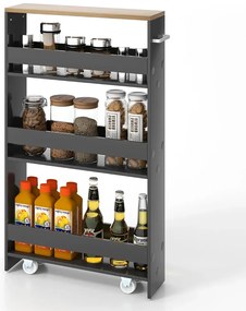 Raft de depozitare pe 4 niveluri, cu rafturi deschise, gri