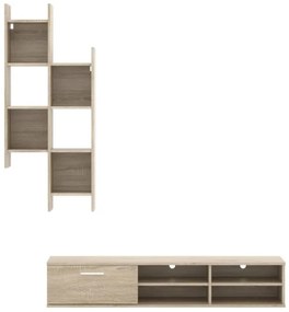 Perete de living KATHI 150 cm, decor stejar sonoma