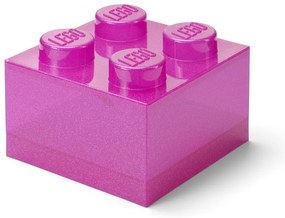 Cutie de depozitare pentru copii roz din plastic 25x25x18 cm – LEGO®
