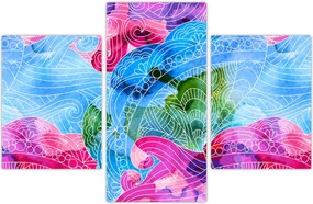 Tablou - Valuri colorate (90x60 cm)