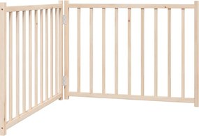 vidaXL Poartă pentru câini pliabilă, 2 panouri, 160 cm, lemn de brad