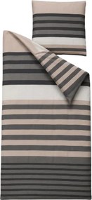 Lenjerie de pat din bumbac HORIZEN sivo-bej Dimensiune lenjerie de pat: 70 x 80 cm | 140 x 200 cm