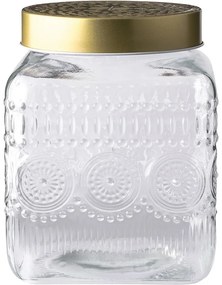 Altom Set de borcane din sticlă cu capac auriu Daisy 1,8 l, 4 buc., 1,8 l