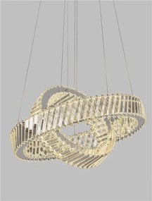 Lustra suspendata LED, cristale sticla ARIETTA 60cm