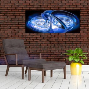 Tabloul abstract albastru (120x50 cm)