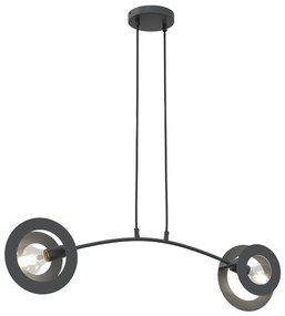 Lustră pe cablu EUFORIA 2xE27/15W/230V negru