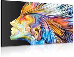 Tablou profilul color al feței unei femei