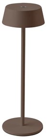 Lampă LED de birou, exterior, reglabilă, tactilă, reîncărcabilă, 2W, IP54, maro