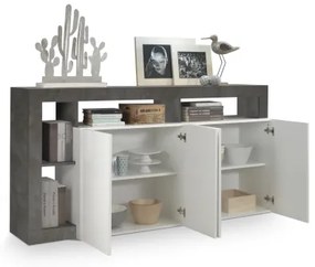 Comodă LENOR albă/antracit